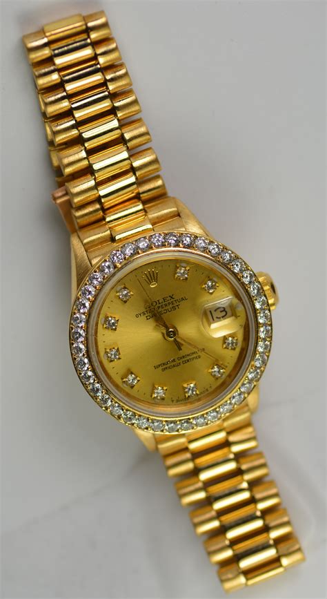 all gold Rolex with diamonds